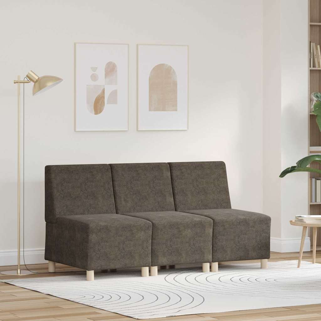 UnitÃ  di Divano Modulare Senza Braccioli 3 pcs Grigio scuro