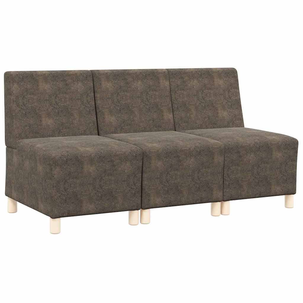 UnitÃ  di Divano Modulare Senza Braccioli 3 pcs Grigio scuro