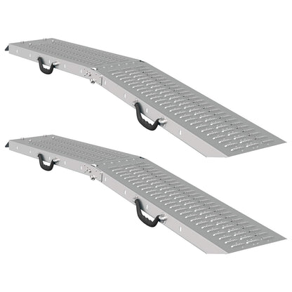 Rampe Pieghevoli 200kg per rampa 2 pcs Argento Acciaio zincato