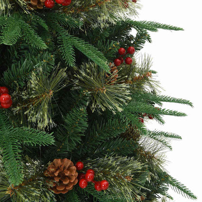 Albero di Natale Artificiale con Rami Pieghevoli Verde 120 cm