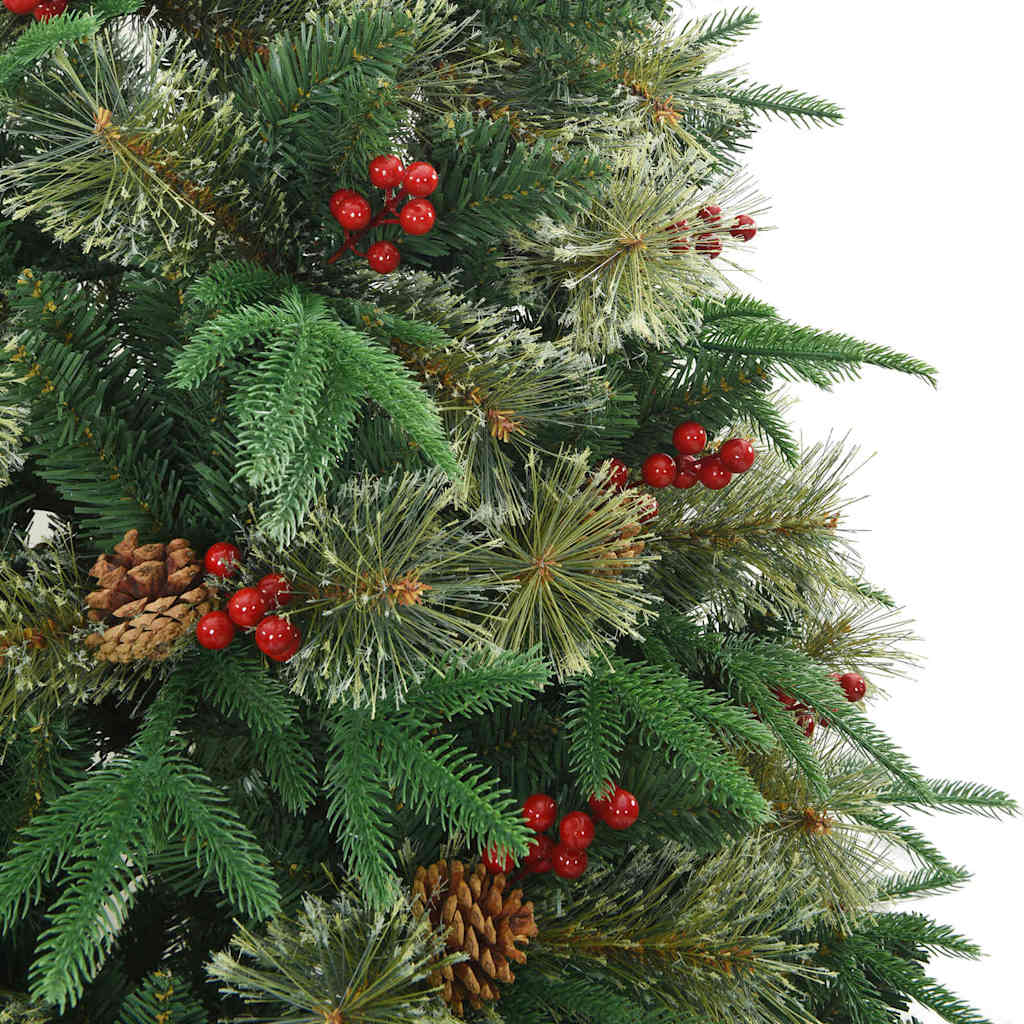 Albero di Natale Artificiale con Rami Pieghevoli Verde 210 cm