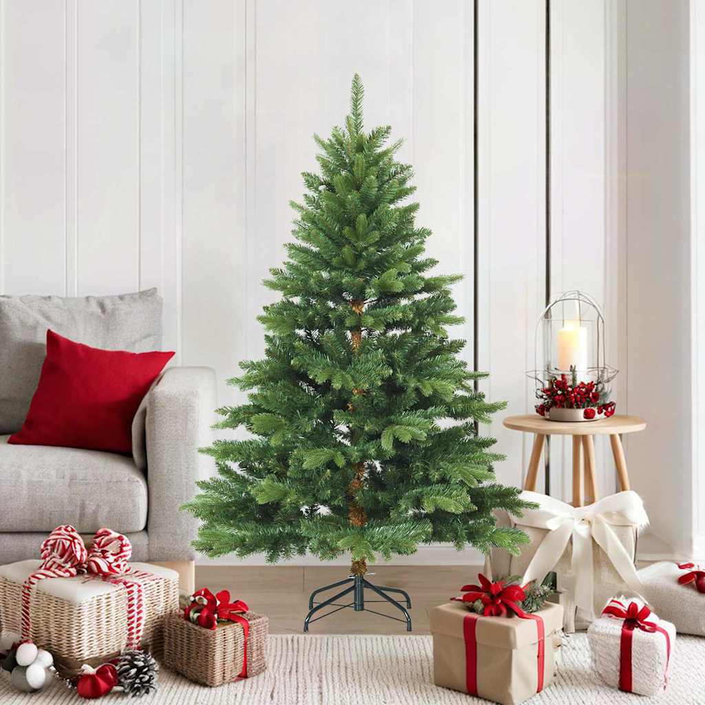 Albero di Natale Artificiale con Rami Pieghevoli Verde 150 cm