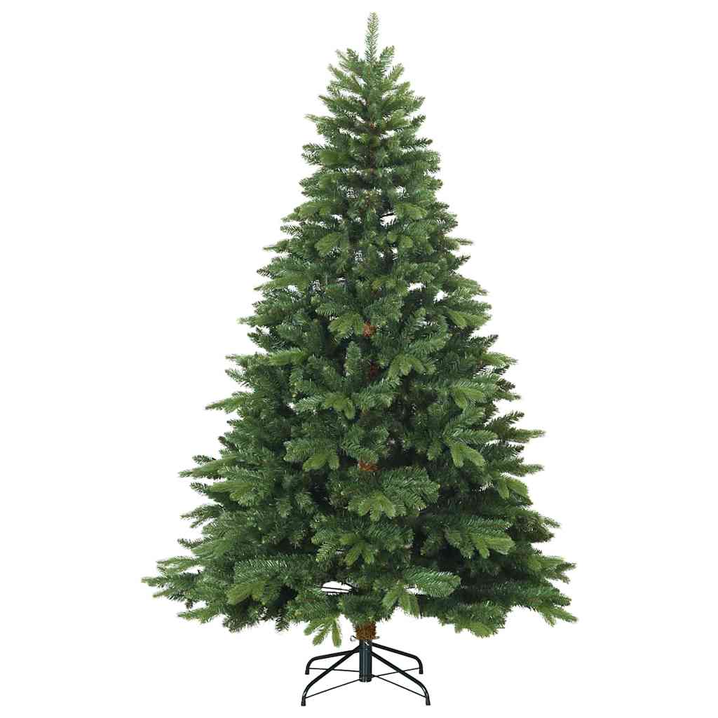 Albero di Natale Artificiale con Rami Pieghevoli Verde 210 cm