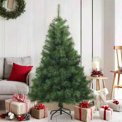 Albero di Natale Artificiale con Rami Pieghevoli Verde 150 cm