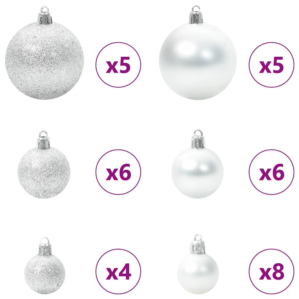 Albero di Natale artificiale con luci integrate Nero 150 cm PVC