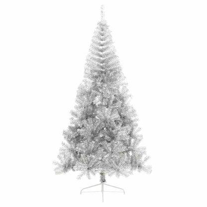 Albero di Natale artificiale con luci integrate Argento 210 cm