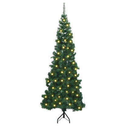 Albero di Natale Artificiale Angolare con 300 LED Verde 180 cm