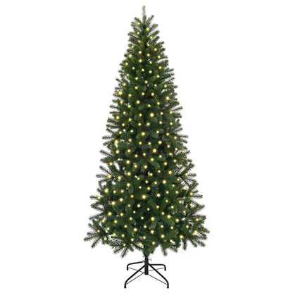 Albero di Natale artificiale con 300 LED Verde 240 cm PE e PVC