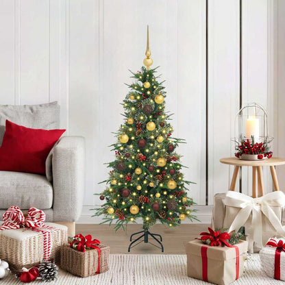 Albero di Natale Artificiale con Rami Pieghevoli Verde 120 cm