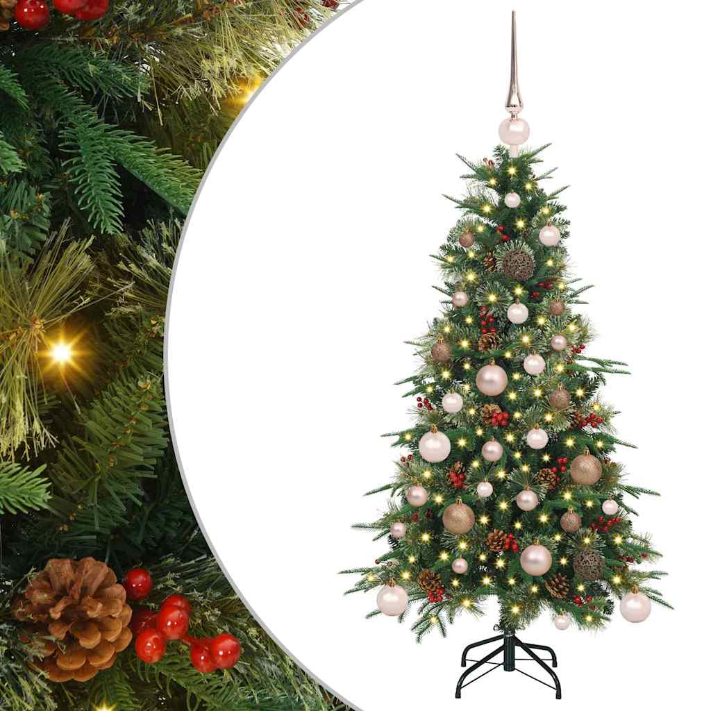 Albero di Natale Artificiale con Rami Pieghevoli Verde 120 cm