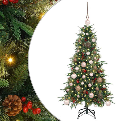 Albero di Natale Artificiale con Rami Pieghevoli Verde 120 cm