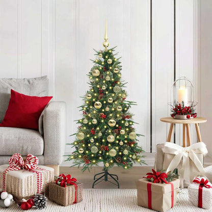 Albero di Natale Artificiale con Rami Pieghevoli Verde 120 cm