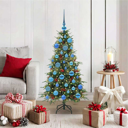 Albero di Natale Artificiale con Rami Pieghevoli Verde 120 cm