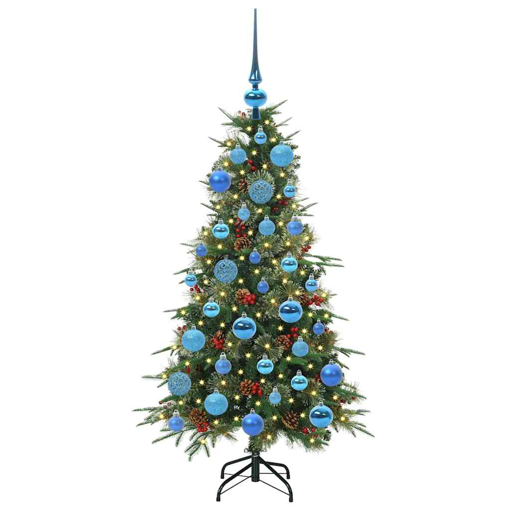 Albero di Natale Artificiale con Rami Pieghevoli Verde 120 cm