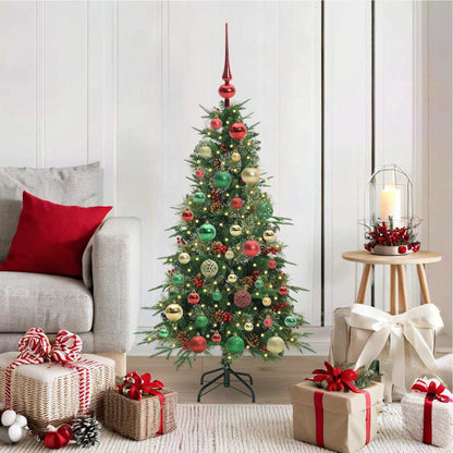 Albero di Natale Artificiale con Rami Pieghevoli Verde 120 cm