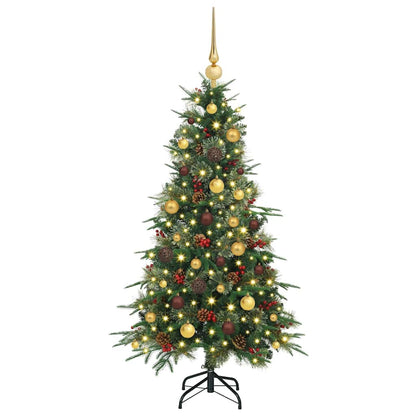 Albero di Natale Artificiale con Rami Pieghevoli Verde 150 cm