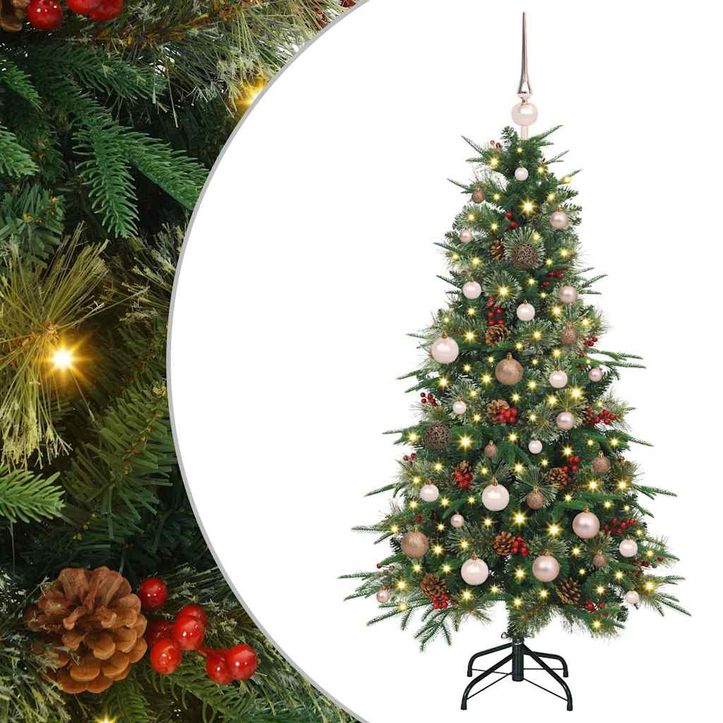 Albero di Natale Artificiale con Rami Pieghevoli Verde 150 cm
