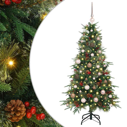 Albero di Natale Artificiale con Rami Pieghevoli Verde 150 cm
