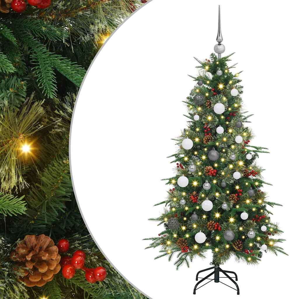 Albero di Natale Artificiale con Rami Pieghevoli Verde 150 cm