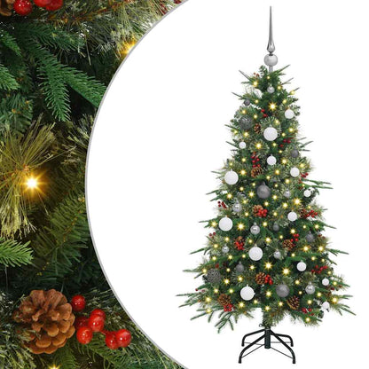 Albero di Natale Artificiale con Rami Pieghevoli Verde 150 cm
