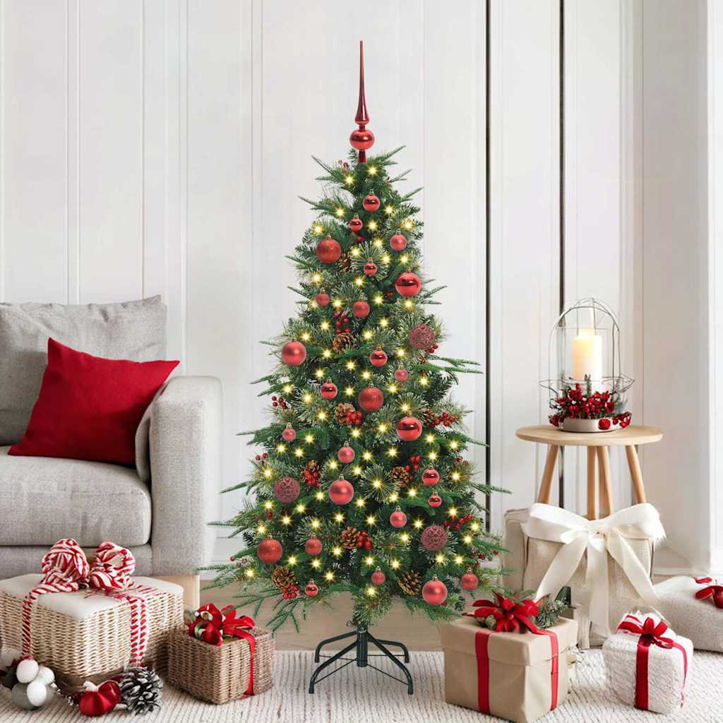 Albero di Natale Artificiale con Rami Pieghevoli Verde 150 cm
