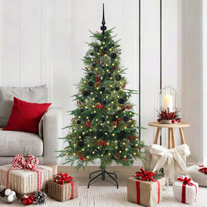Albero di Natale Artificiale con Rami Pieghevoli Verde 150 cm