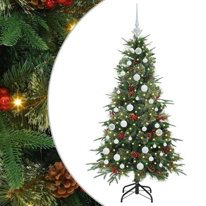 Albero di Natale Artificiale con Rami Pieghevoli Verde 150 cm