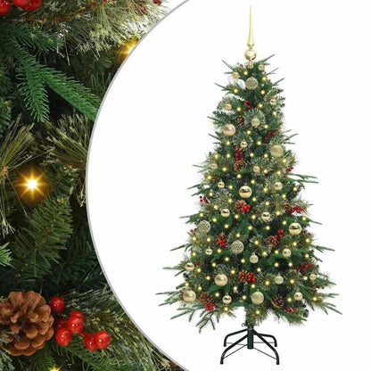 Albero di Natale Artificiale con Rami Pieghevoli Verde 150 cm