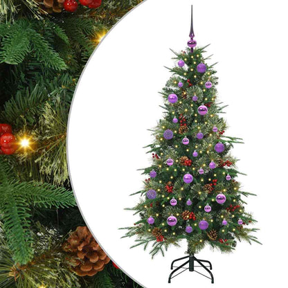 Albero di Natale Artificiale con Rami Pieghevoli Verde 150 cm