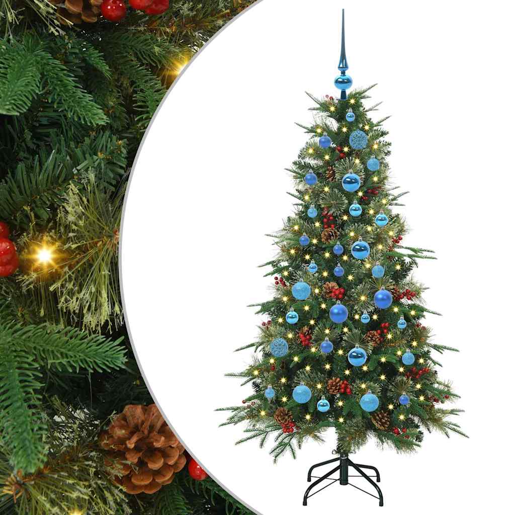 Albero di Natale Artificiale con Rami Pieghevoli Verde 150 cm