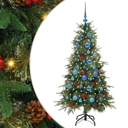 Albero di Natale Artificiale con Rami Pieghevoli Verde 150 cm