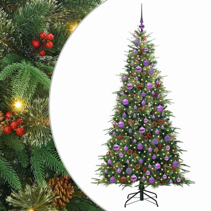 Albero di Natale Artificiale con Rami Pieghevoli Verde 180 cm