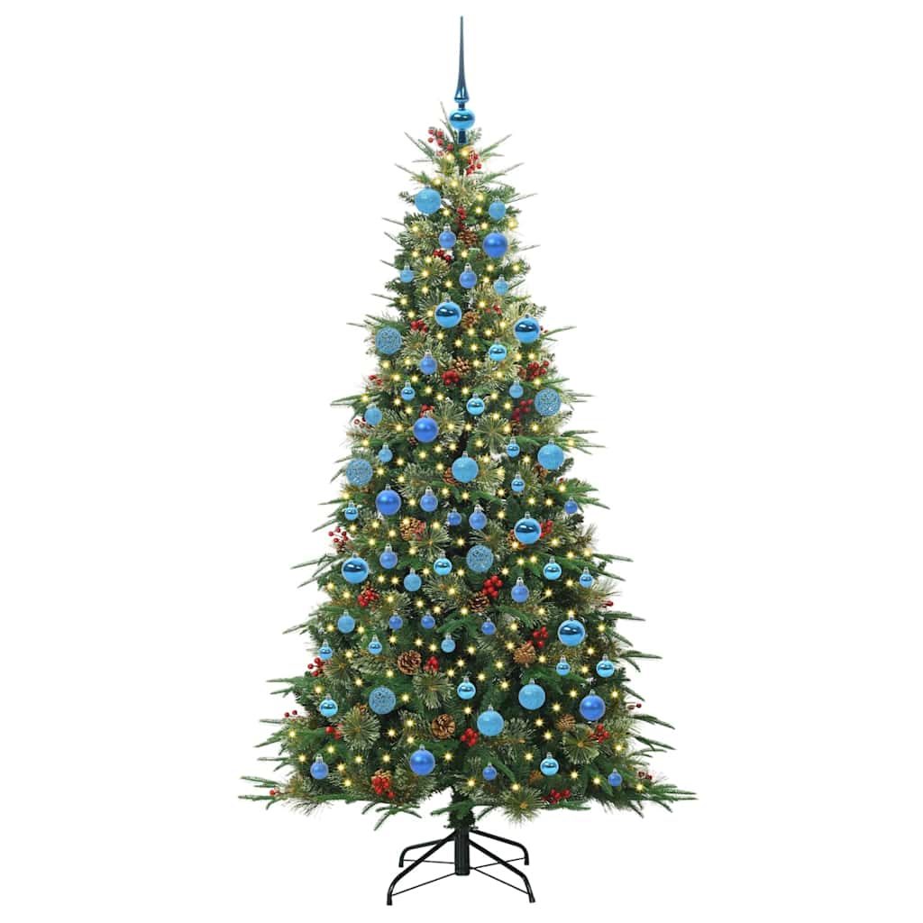 Albero di Natale Artificiale con Rami Pieghevoli Verde 180 cm