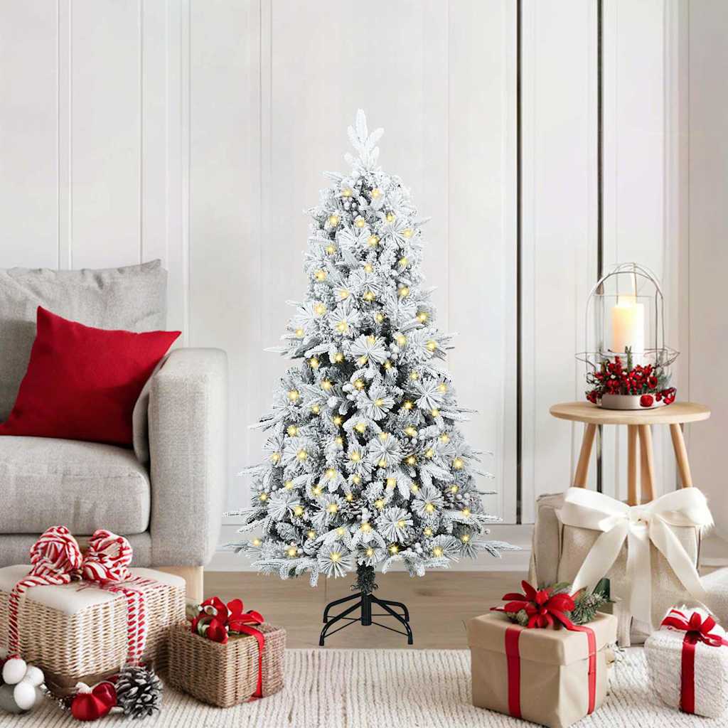 Albero di Natale Artificiale con Rami Pieghevoli Verde 120 cm