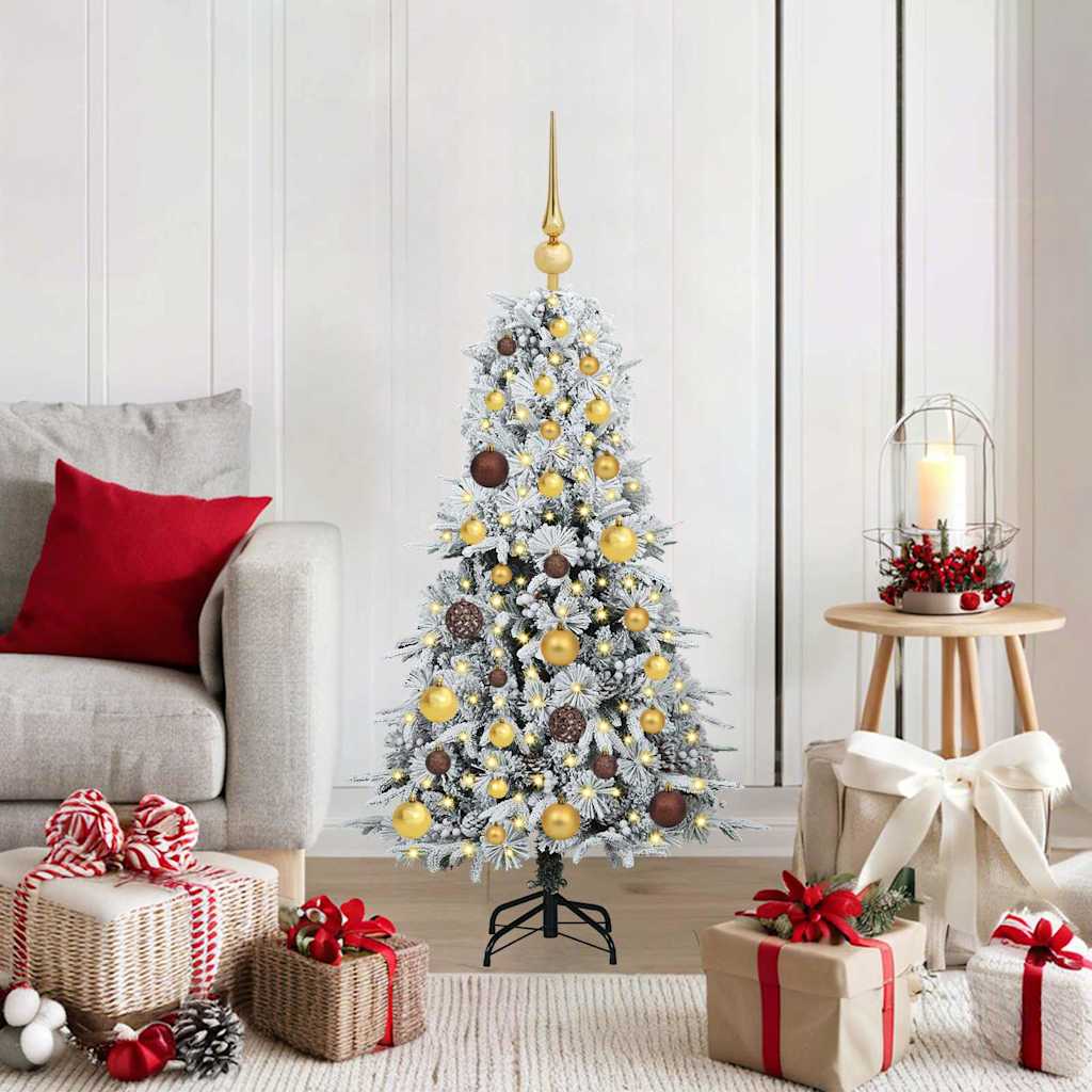 Albero di Natale Artificiale con Rami Pieghevoli Verde 120 cm