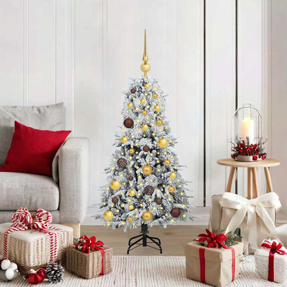 Albero di Natale Artificiale con Rami Pieghevoli Verde 120 cm