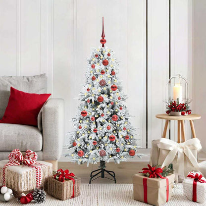 Albero di Natale Artificiale con Rami Pieghevoli Bianco 120 cm