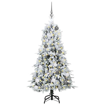 Albero di Natale Artificiale con Rami Pieghevoli Bianco 150 cm