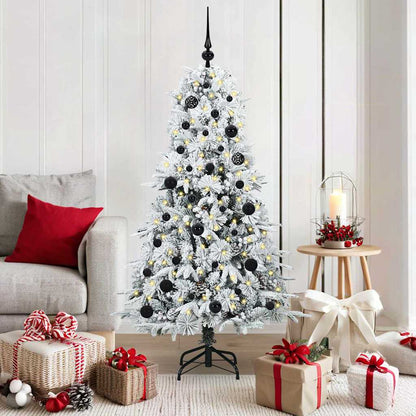 Albero di Natale Artificiale con Rami Pieghevoli Bianco 150 cm