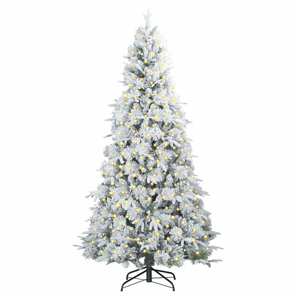 Albero di Natale Artificiale con Rami Pieghevoli Bianco 180 cm