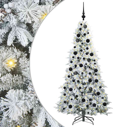Albero di Natale Artificiale con Rami Pieghevoli Bianco 180 cm