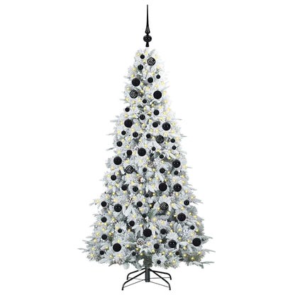 Albero di Natale Artificiale con Rami Pieghevoli Bianco 180 cm