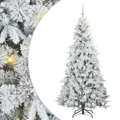 Albero di Natale Artificiale con Rami Pieghevoli Bianco 180 cm