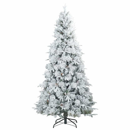 Albero di Natale Artificiale con Rami Pieghevoli Bianco 180 cm