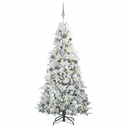 Albero di Natale Artificiale con Rami Pieghevoli Bianco 210 cm