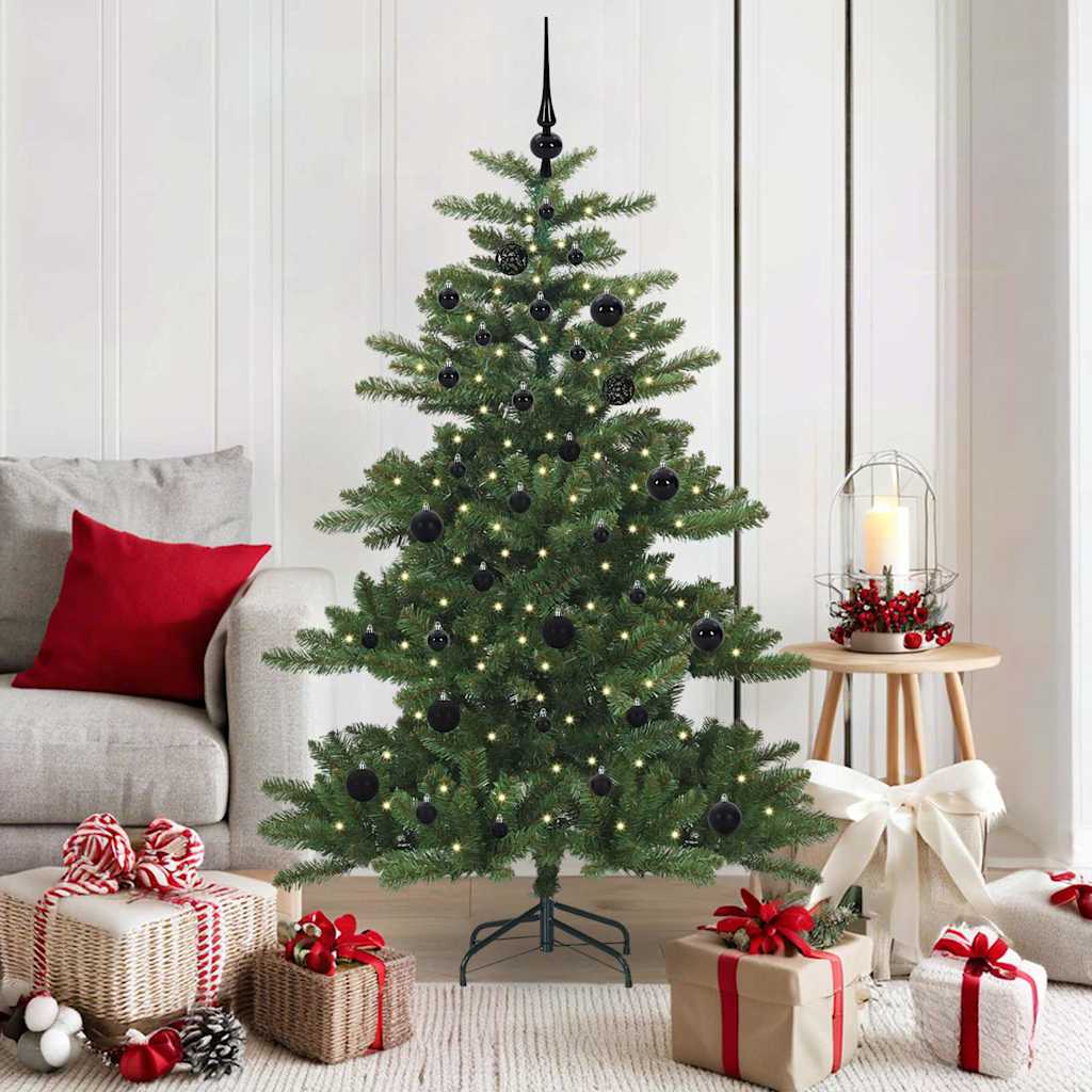 Albero di Natale Artificiale con Rami Pieghevoli Verde 150 cm