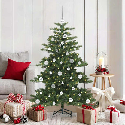 Albero di Natale Artificiale con Rami Pieghevoli Verde 150 cm
