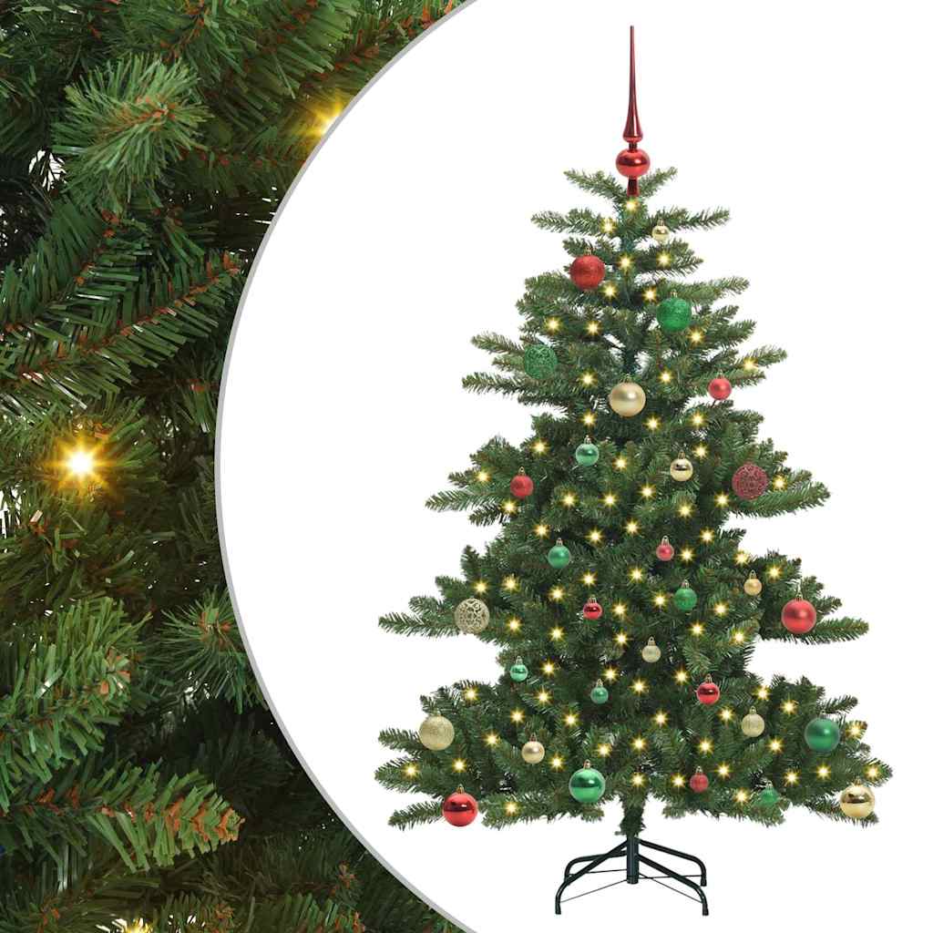 Albero di Natale Artificiale con Rami Pieghevoli Verde 150 cm