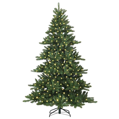 Albero di Natale Artificiale con Rami Pieghevoli Verde 180 cm