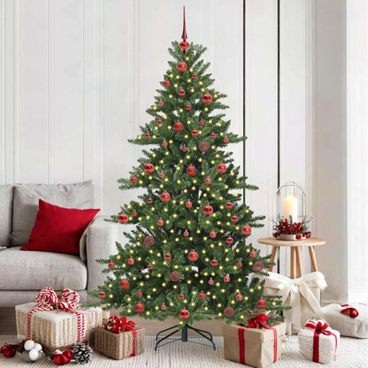 Albero di Natale Artificiale con Rami Pieghevoli Verde 180 cm